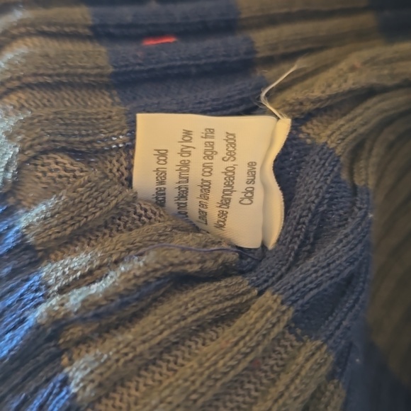 Poof, Ribbed Knit Bodycon Tunic Top, EUC, Navy & Olive, Women's S - Picture 11 of 11